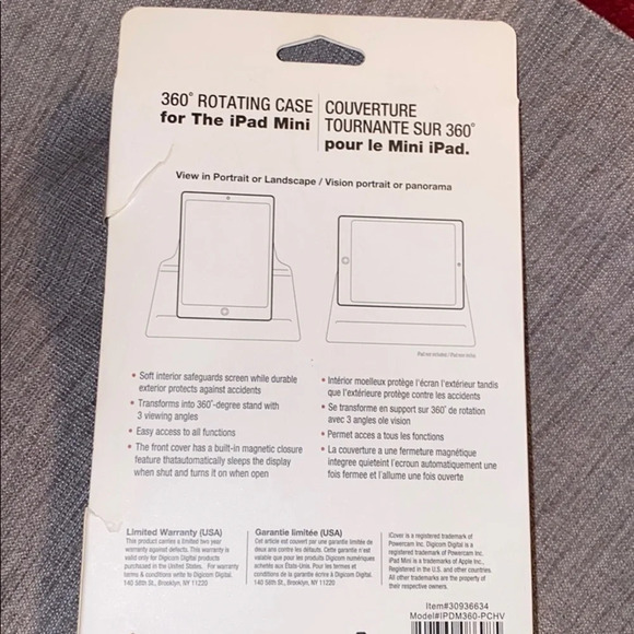 I  cover purple leather IPad mini case - Picture 5 of 16